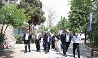 بازدید معاون دانشجویی و فرهنگی دانشگاه و خیر نیکوکار از خوابگاه الزهرا(س)