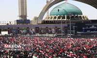 حماسه حضور در دومین روز وداع با رهبر شهید در مصلی تهران